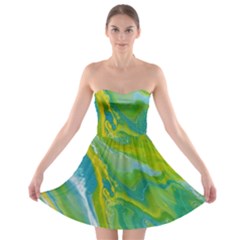 Sunlit River Strapless Bra Top Dress by lwdstudio