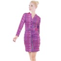 Purple splash and pink Shimmer created by FlipStylez Designs Button Long Sleeve Dress View1