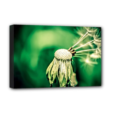 Dandelion Flower Green Chief Deluxe Canvas 18  X 12   by FunnyCow