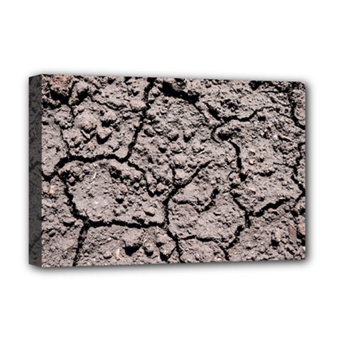 Earth  Dark Soil With Cracks Deluxe Canvas 18  X 12   by FunnyCow