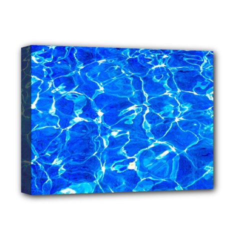 Blue Clear Water Texture Deluxe Canvas 16  X 12   by FunnyCow
