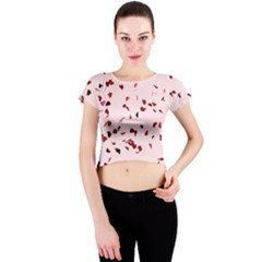 Love Is In The Air Crew Neck Crop Top by FunnyCow