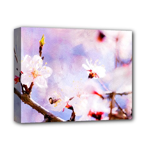 Pink Sakura Purple Background Deluxe Canvas 14  X 11  by FunnyCow