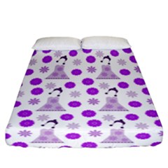 Lilac Dress On White Fitted Sheet (california King Size) by snowwhitegirl