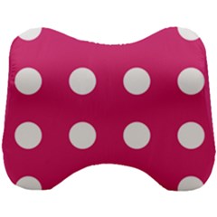 Pink Dot Head Support Cushion by snowwhitegirl
