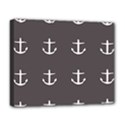 Grey Anchors Deluxe Canvas 20  x 16   View1