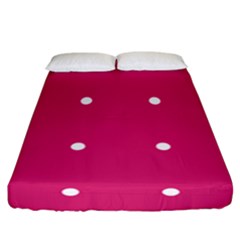 Small Pink Dot Fitted Sheet (california King Size) by snowwhitegirl