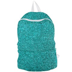 Aqua Glitter Foldable Lightweight Backpack by snowwhitegirl