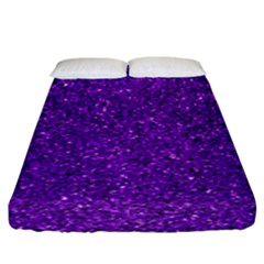 Purple  Glitter Fitted Sheet (king Size) by snowwhitegirl