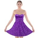 Purple  Glitter Strapless Bra Top Dress View1