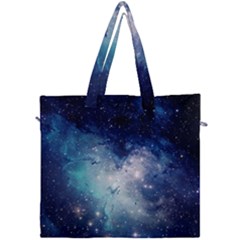 Nebula Blue Canvas Travel Bag by snowwhitegirl