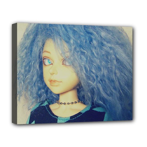 Blue Hair Boy Deluxe Canvas 20  X 16   by snowwhitegirl