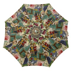 Angel Collage Straight Umbrellas by snowwhitegirl