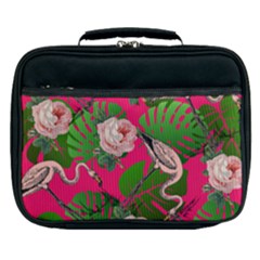 Flamingo Floral Pink Lunch Bag by snowwhitegirl