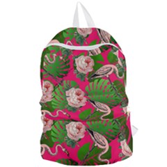 Flamingo Floral Pink Foldable Lightweight Backpack by snowwhitegirl