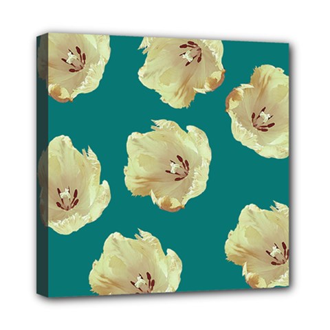 Teal Tulips Mini Canvas 8  X 8  by snowwhitegirl