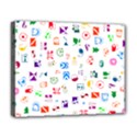 Colorful Abstract Symbols Deluxe Canvas 20  x 16  (Stretched) View1
