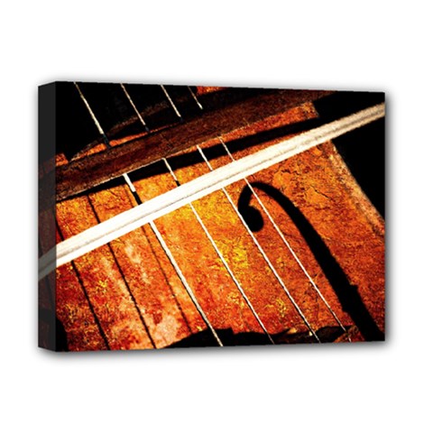 Cello Performs Classic Music Deluxe Canvas 16  X 12  (stretched)  by FunnyCow