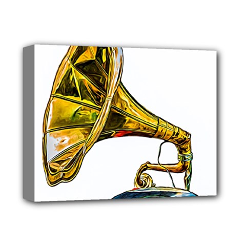 Vintage Gramophone Deluxe Canvas 14  X 11  (stretched) by FunnyCow
