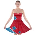 Abstract American Flag Strapless Bra Top Dress View1