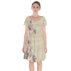 Background 1775324 1920 Short Sleeve Bardot Dress by vintage2030