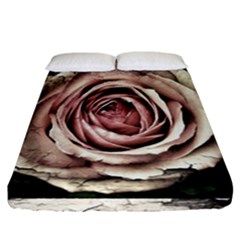 Vintage Rose Fitted Sheet (california King Size) by vintage2030