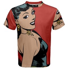 Comic Girl Men s Cotton Tee by vintage2030