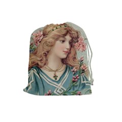 Lady Drawstring Pouch (large) by vintage2030