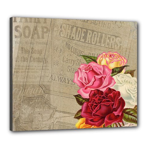 Flower 1646069 960 720 Canvas 24  X 20  (stretched) by vintage2030
