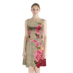 Flower 1646069 960 720 Sleeveless Waist Tie Chiffon Dress by vintage2030