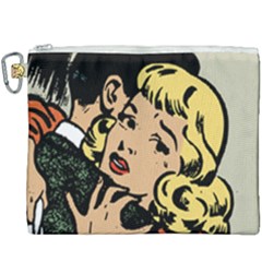 Hugging Retro Couple Canvas Cosmetic Bag (xxxl) by vintage2030