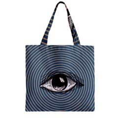 Pop Art Eye Zipper Grocery Tote Bag by Valentinaart