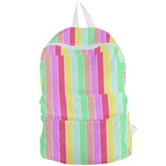 Pastel Rainbow Sorbet Deck Chair Stripes Foldable Lightweight Backpack by PodArtist