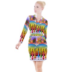 African American Women Button Long Sleeve Dress by AlteredStates