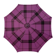 Violet Plaid Golf Umbrellas by snowwhitegirl
