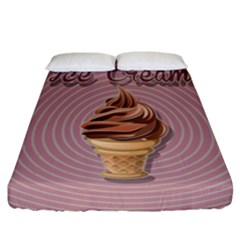 Pop Art Ice Cream Fitted Sheet (california King Size) by Valentinaart