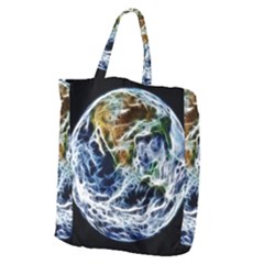 Spherical Science Fractal Planet Giant Grocery Tote by Nexatart