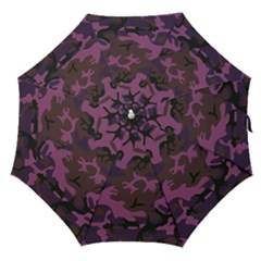 Camouflage Violet Straight Umbrellas by snowwhitegirl