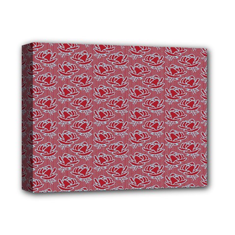 Retro Red Pattern Deluxe Canvas 14  X 11  (stretched) by snowwhitegirl
