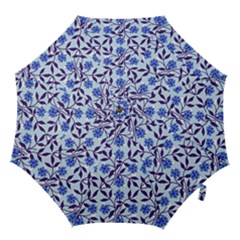 Blue Dot Floral Hook Handle Umbrellas (medium) by snowwhitegirl
