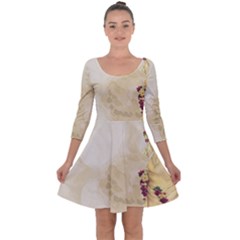 Background 1659622 1920 Quarter Sleeve Skater Dress by vintage2030