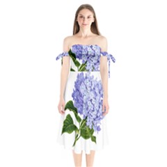 Flower 1775377 1280 Shoulder Tie Bardot Midi Dress by vintage2030