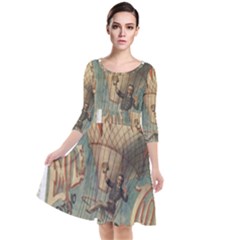 Vintage 1181673 1280 Quarter Sleeve Waist Band Dress by vintage2030