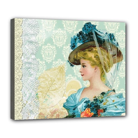Lady 1112776 1920 Deluxe Canvas 24  X 20  (stretched) by vintage2030