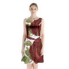 Rose 1077964 1280 Sleeveless Waist Tie Chiffon Dress by vintage2030