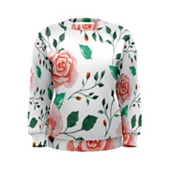 Watercolor Roses  Women s Sweatshirt by ShirtsandGiggles