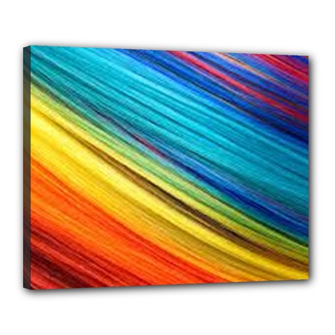 Rainbow Canvas 20  X 16  (stretched) by NSGLOBALDESIGNS2