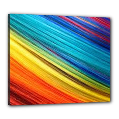 Rainbow Canvas 24  X 20  (stretched) by NSGLOBALDESIGNS2