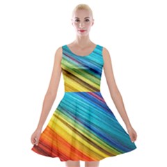 Rainbow Velvet Skater Dress by NSGLOBALDESIGNS2