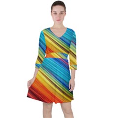 Rainbow Ruffle Dress by NSGLOBALDESIGNS2